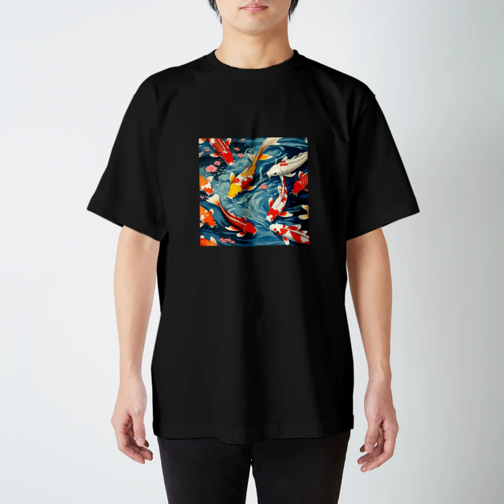 日本の風景 COOL JAPANの日本の風景　日本庭園の錦鯉、Jpanese garden and NISHIKIGOI Regular Fit T-Shirt