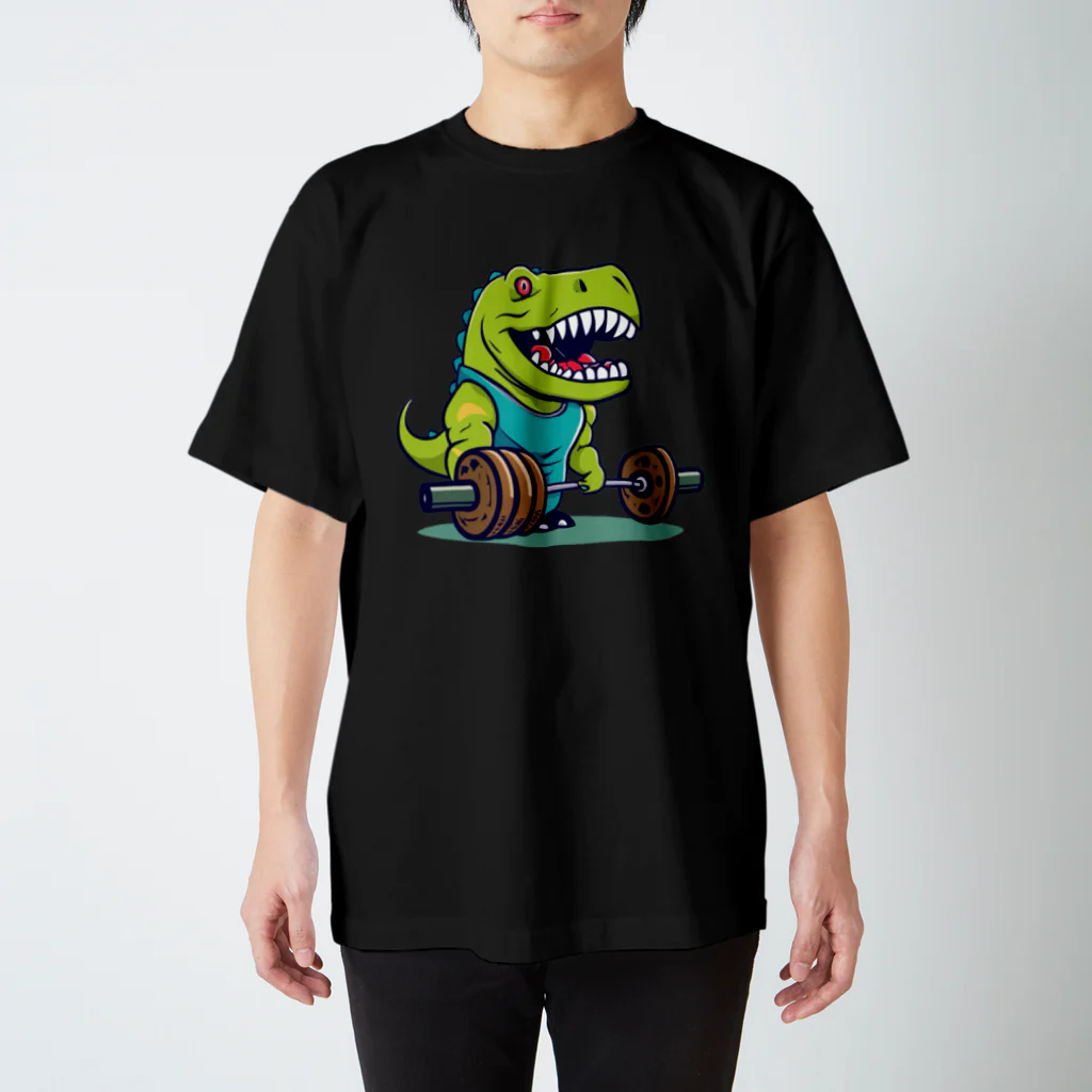 merondoragonの筋トレ恐竜くん スタンダードTシャツ