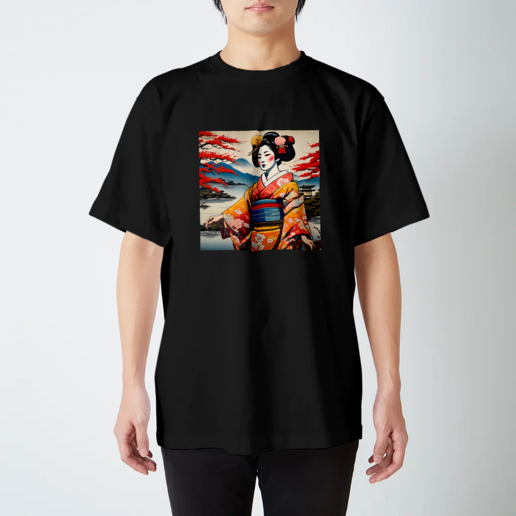 日本の風景 COOL JAPANの日本の風景:舞妓さん、Jpanese senery:MAIKO Regular Fit T-Shirt