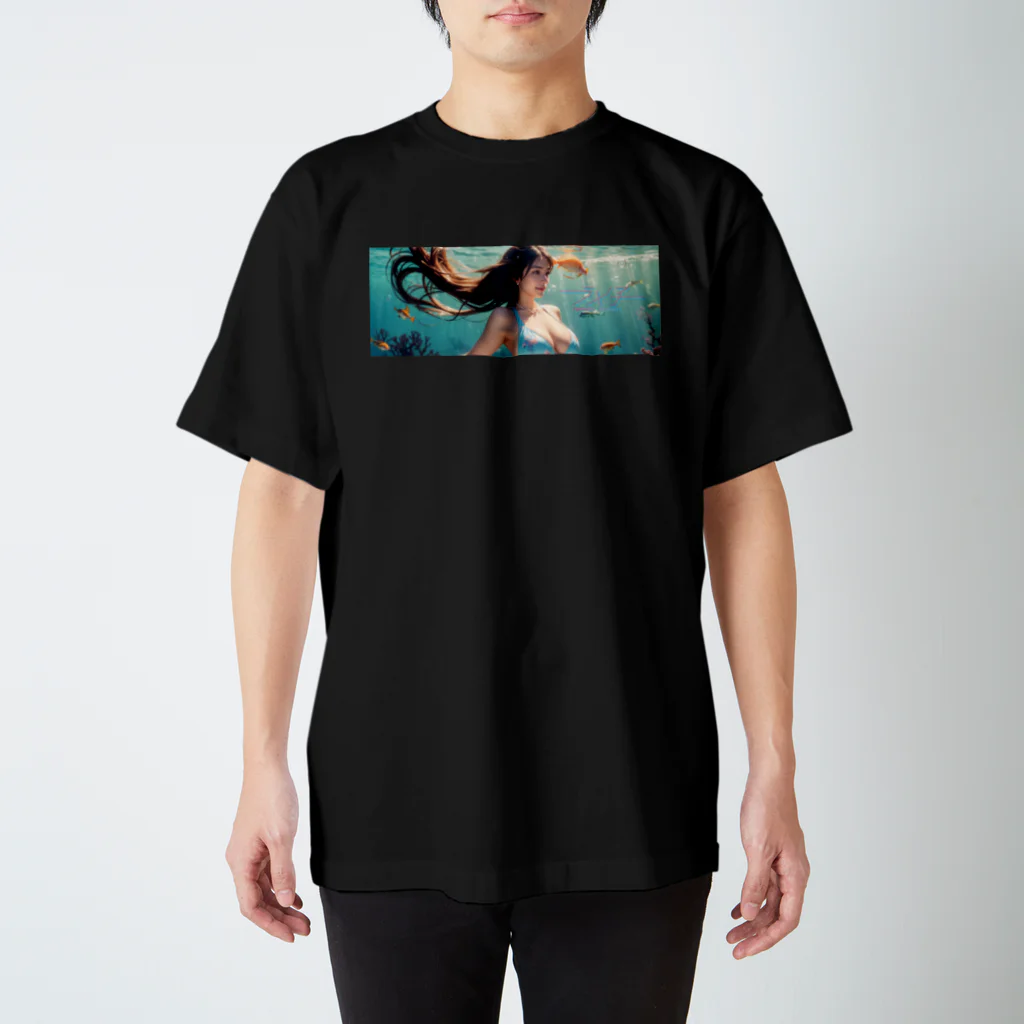 ramekoのラメ子_水着_青02 Regular Fit T-Shirt