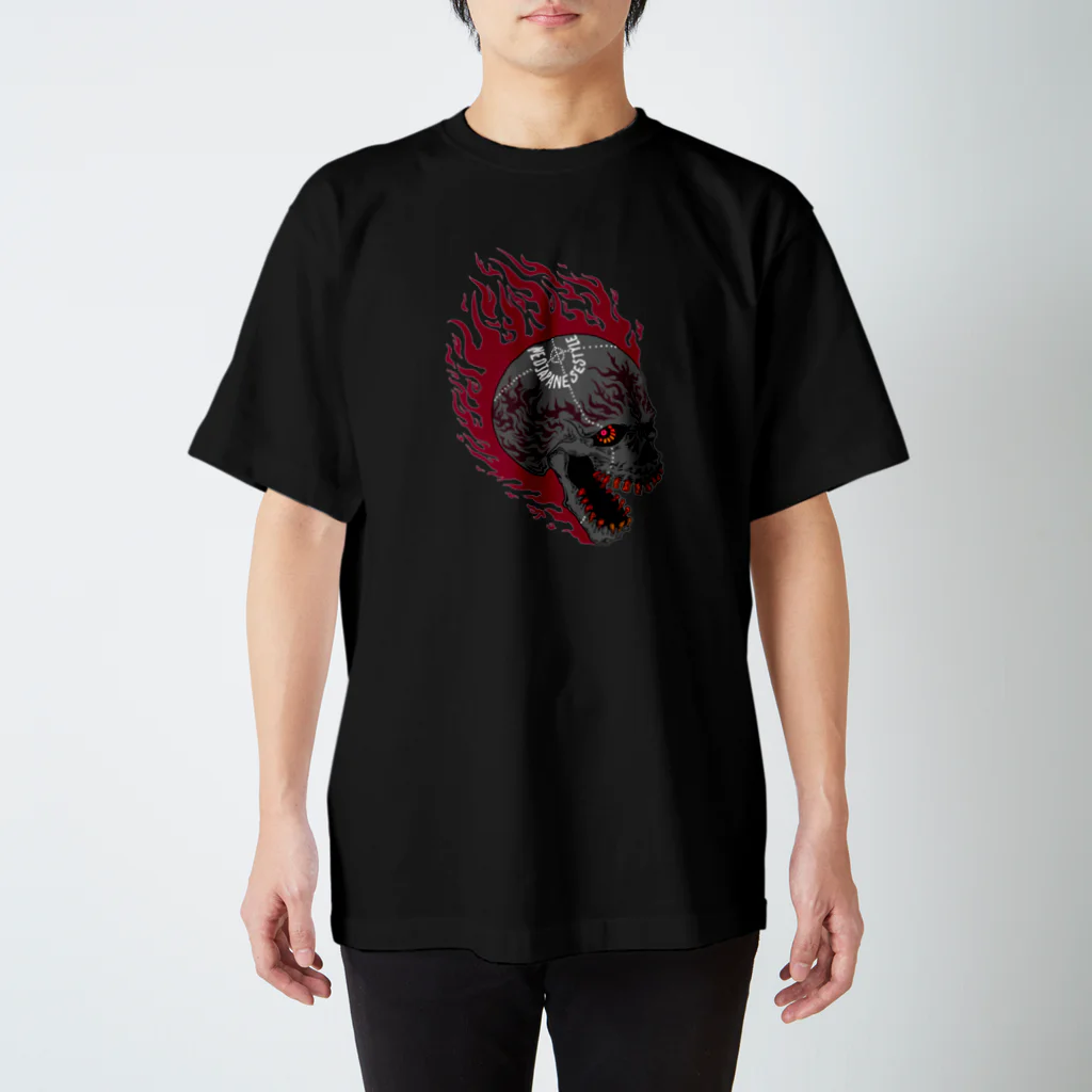 NEOJAPANESESTYLE                               のfireskull Regular Fit T-Shirt