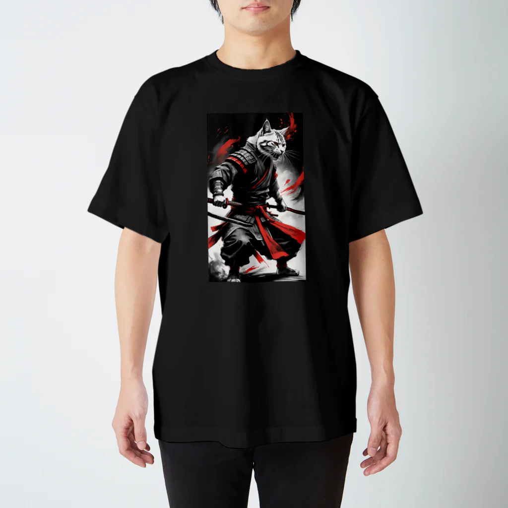 カジャ　かつみ　katsumi kajaのサムライ猫パート1[SAMURAI　CAT] Regular Fit T-Shirt