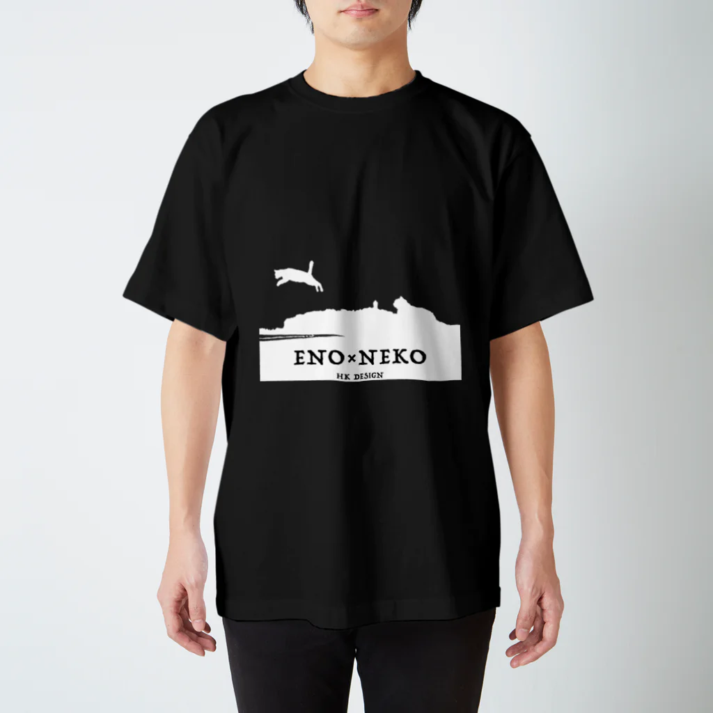 hajime.k【江ノ島写真家】のえのねこ 黒色デザイン Regular Fit T-Shirt