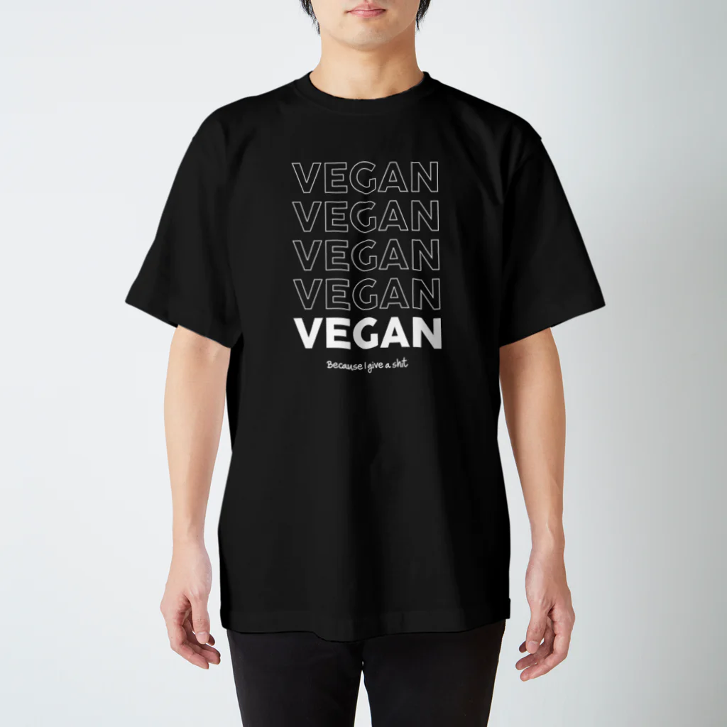 Let's go vegan!のBecause I give a **** Regular Fit T-Shirt