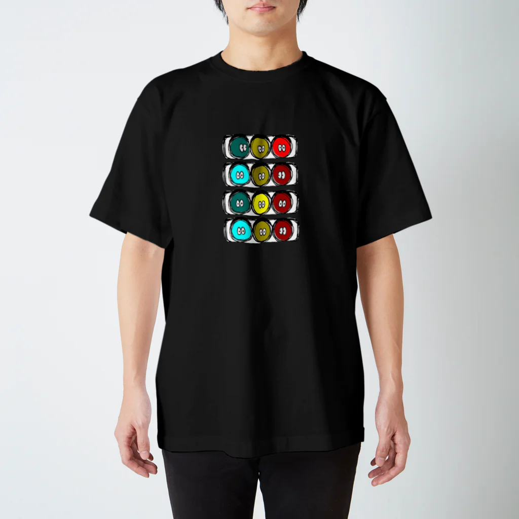 さよならさんかく またきてしかくのしんごうきくん スタンダードTシャツ