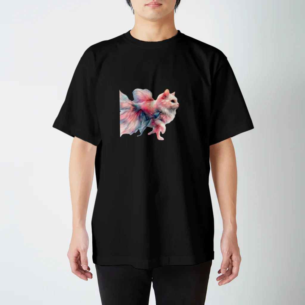 Pure Heartの金魚×猫 Regular Fit T-Shirt