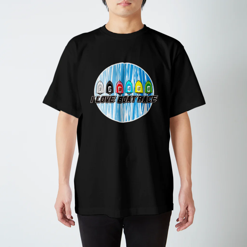 牛川 暗のグッズショップのボートレース２号艇（〇ロゴ） スタンダードTシャツ