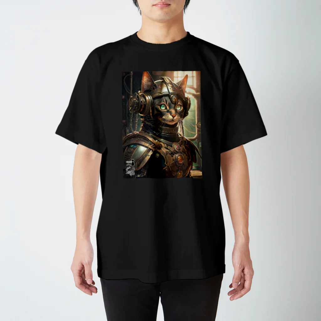 NyaoTokyoのスチームパンクな世界の王国騎士団の猫騎士 Regular Fit T-Shirt