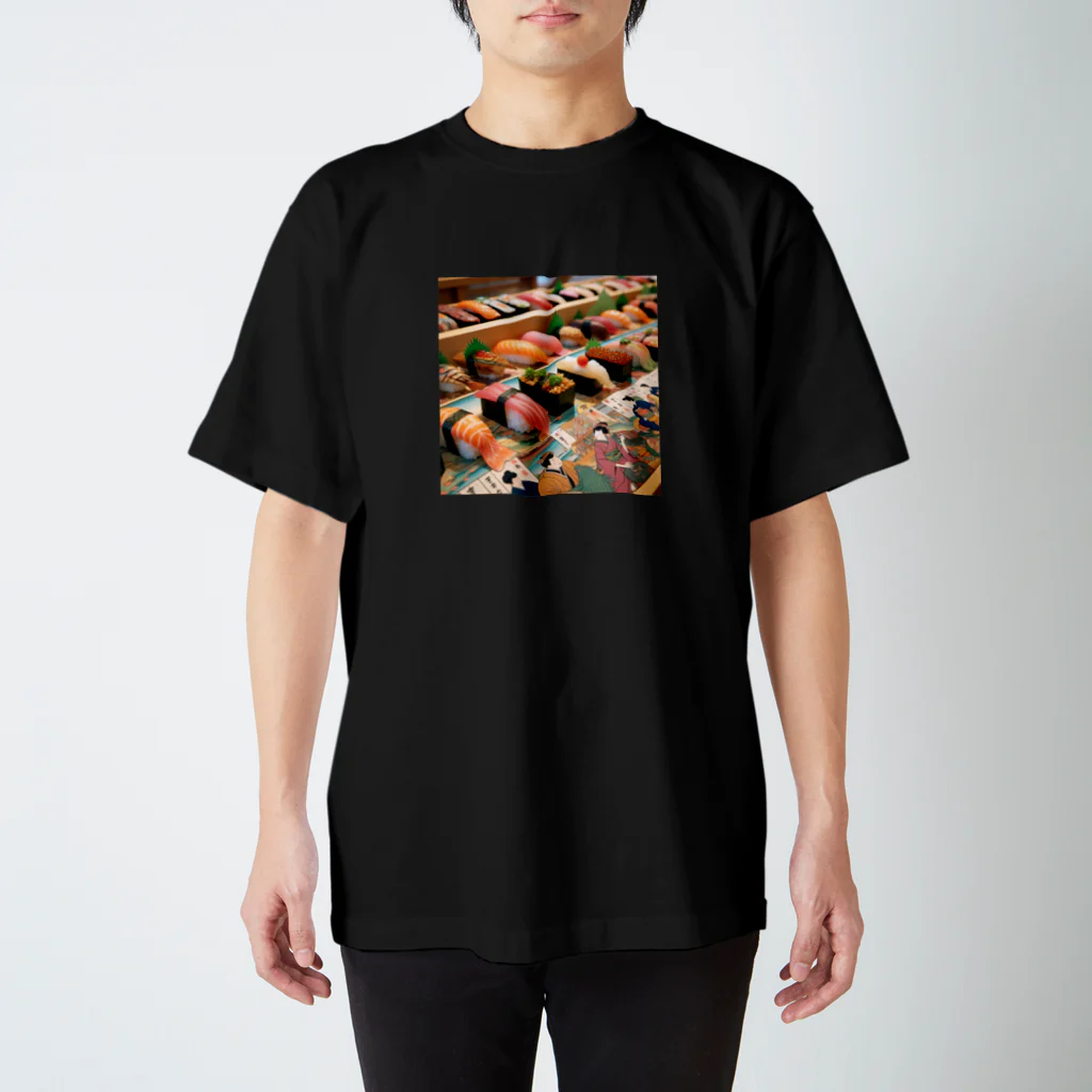 日本の風景 COOL JAPANの日本の風景:江戸前寿司、Japanese scenery: Edomae sushi Regular Fit T-Shirt