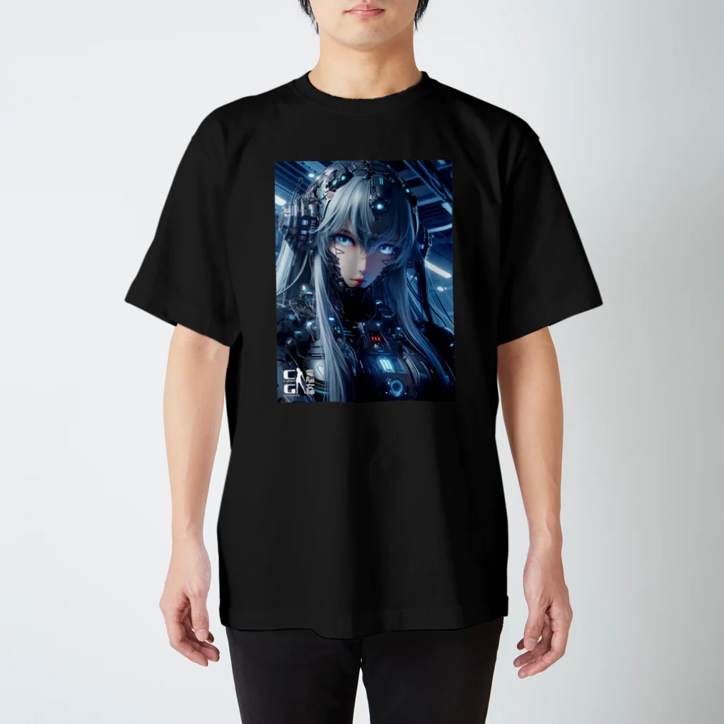 電脳女神 CyberGoddessの惑星連合 艦隊第一降下制圧連隊 隊長「セレーネ」 スタンダードTシャツ