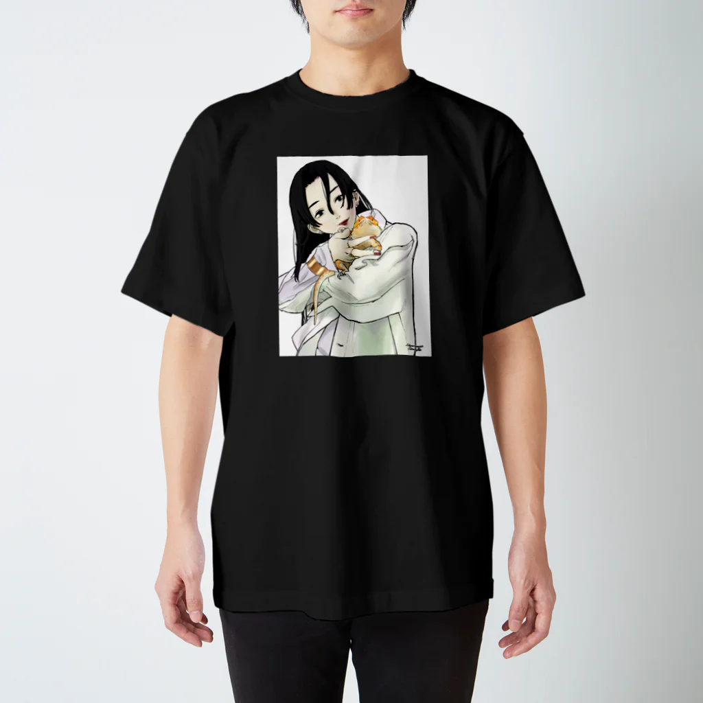 HermannStrasseのフトアゴと女の子 スタンダードTシャツ