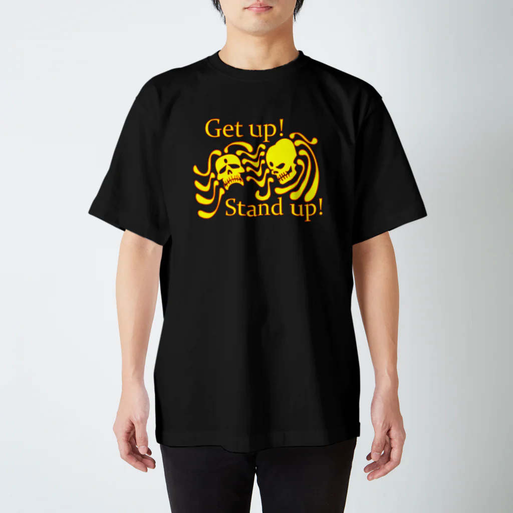 『NG （Niche・Gate）』ニッチゲート-- IN SUZURIのGet up! Stand up!（黄色） スタンダードTシャツ