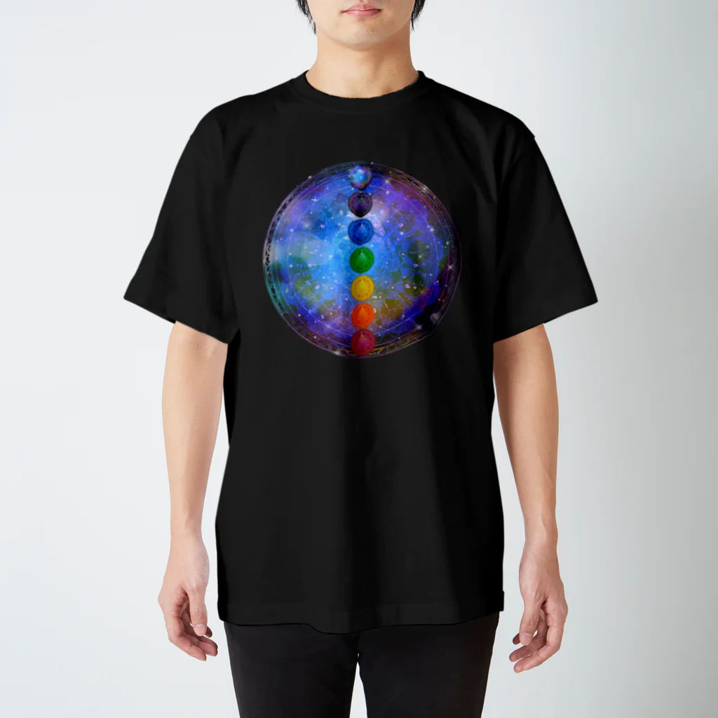 💖宇宙整体♪🌈♪こころからだチャンネル♪💖の宇宙曼荼羅　cakra version Regular Fit T-Shirt