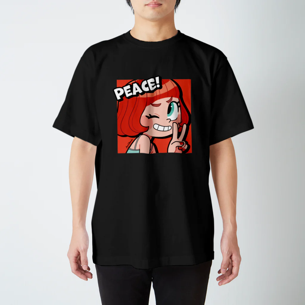 おおつきあやのPEACE! Regular Fit T-Shirt