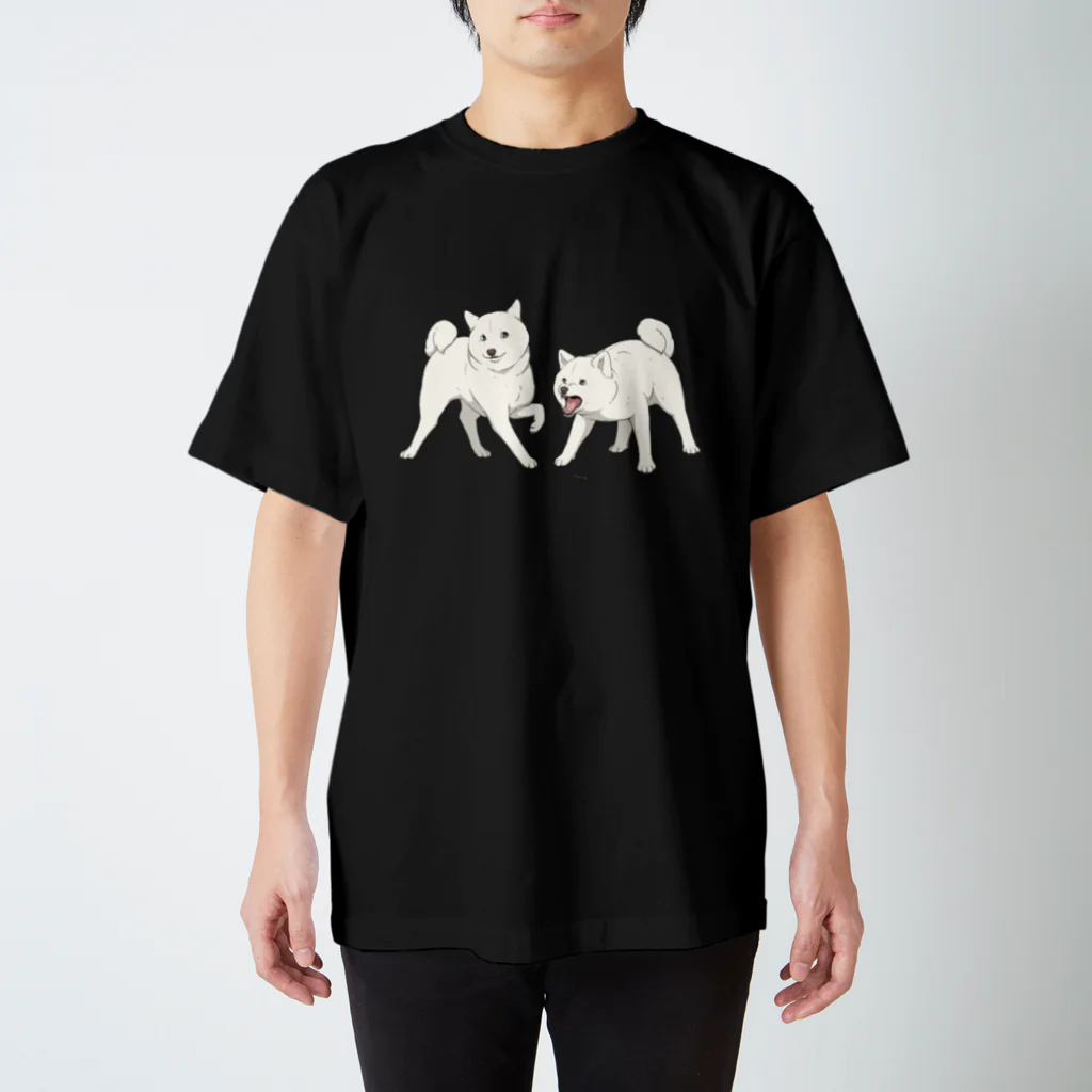 Azuma_tanukiの-阿吽- 柴犬(白×白) Regular Fit T-Shirt