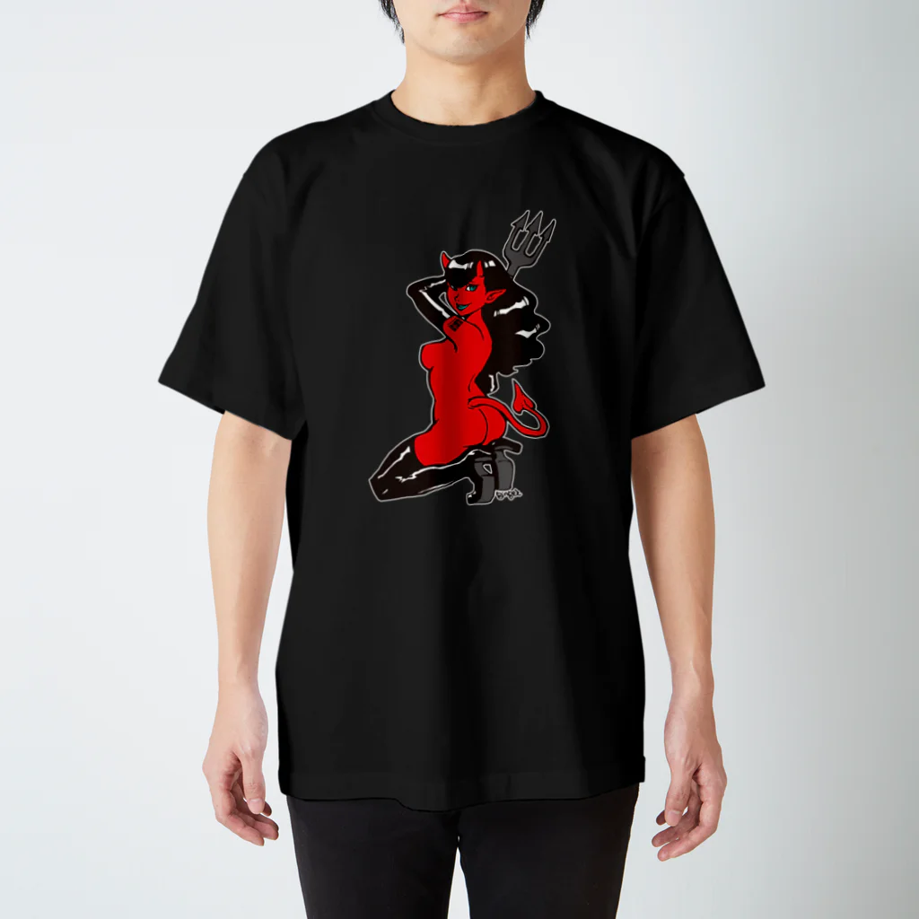 Ginger DesignsのRed Devil Girl  スタンダードTシャツ