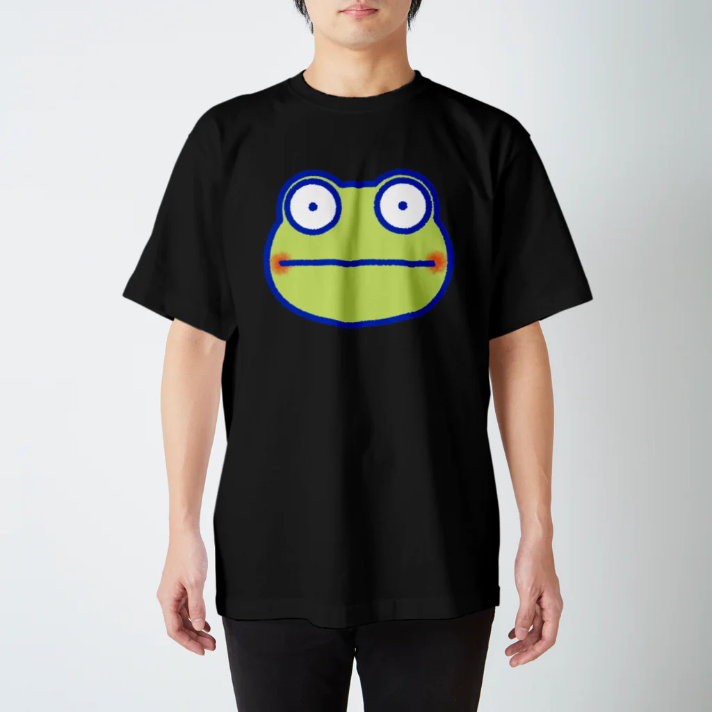 BAMI SHOPのカエルくん（ブルーライン） スタンダードTシャツ