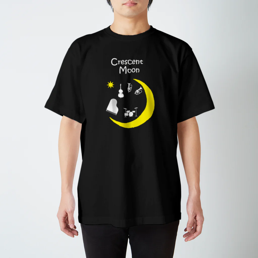 Luna_CrecienteのCrescent Moon🌙2024  BigMoon black Regular Fit T-Shirt