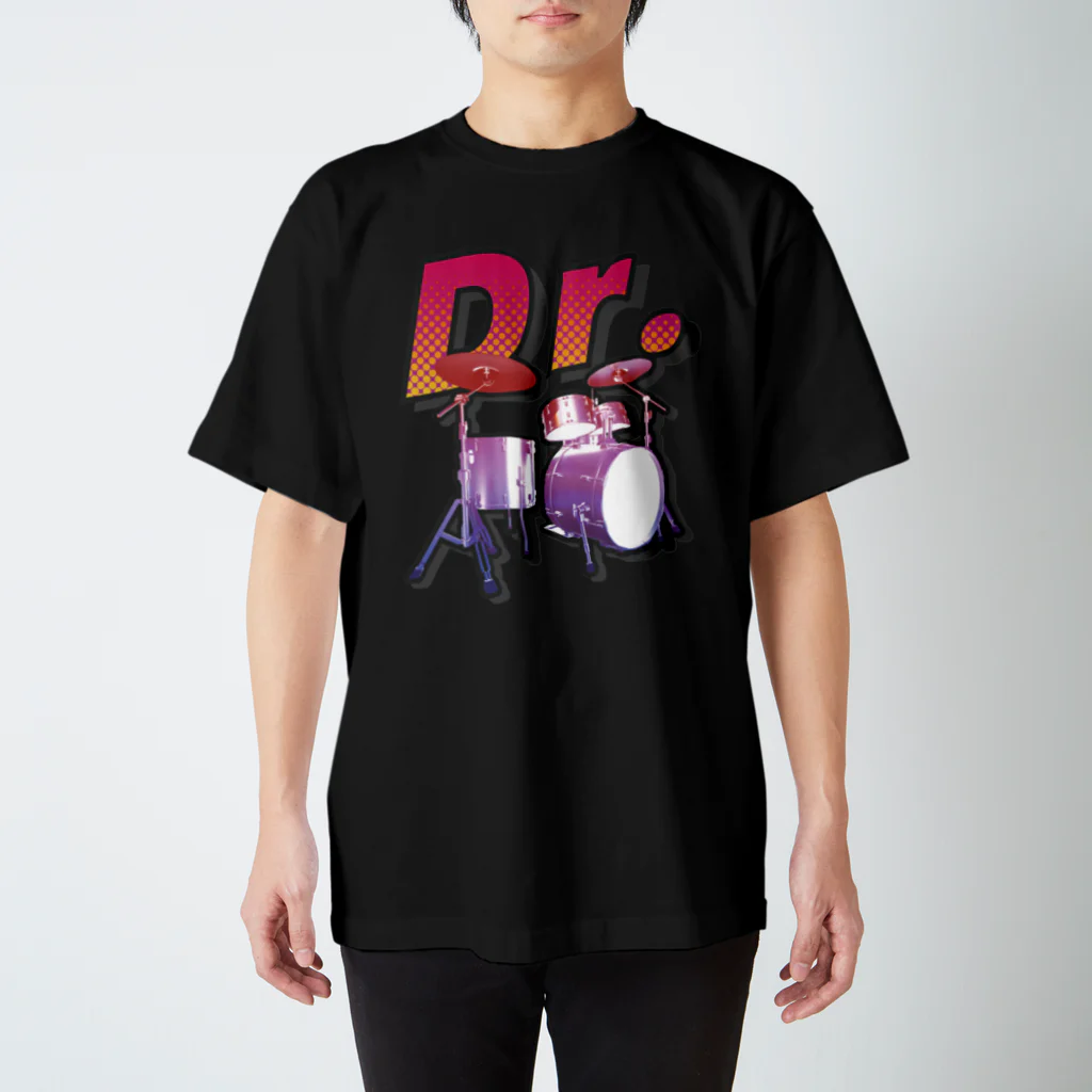 楽器屋さんのドラム（赤：背中デザインあり） Regular Fit T-Shirt