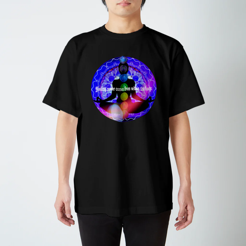 💖宇宙整体♪🌈♪こころからだチャンネル♪💖のHealing power comes from within the body. Regular Fit T-Shirt