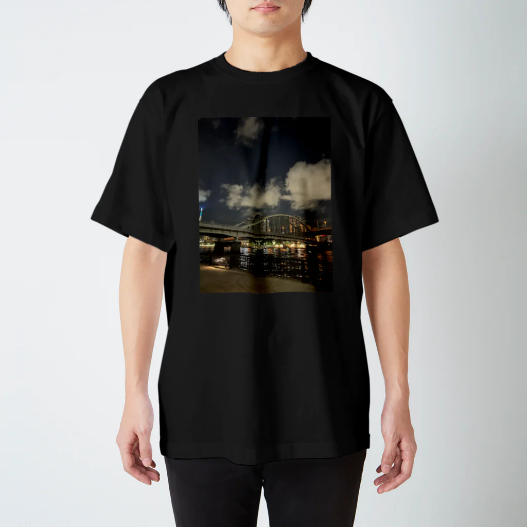 Scenery of Japanの【TOKYO】夜の隅田川　Scenery of Japan スタンダードTシャツ