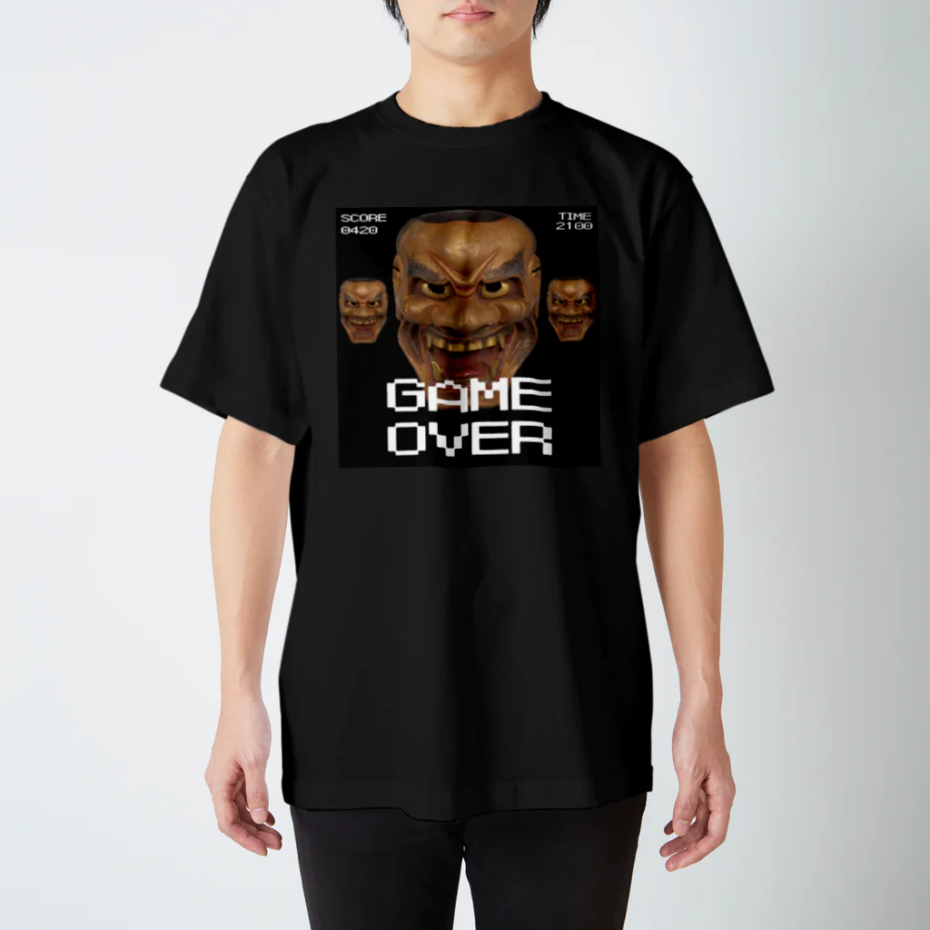 ゆるふわ美術鑑賞のGAME OVER 能面 byゆるふわ美術鑑賞 Regular Fit T-Shirt