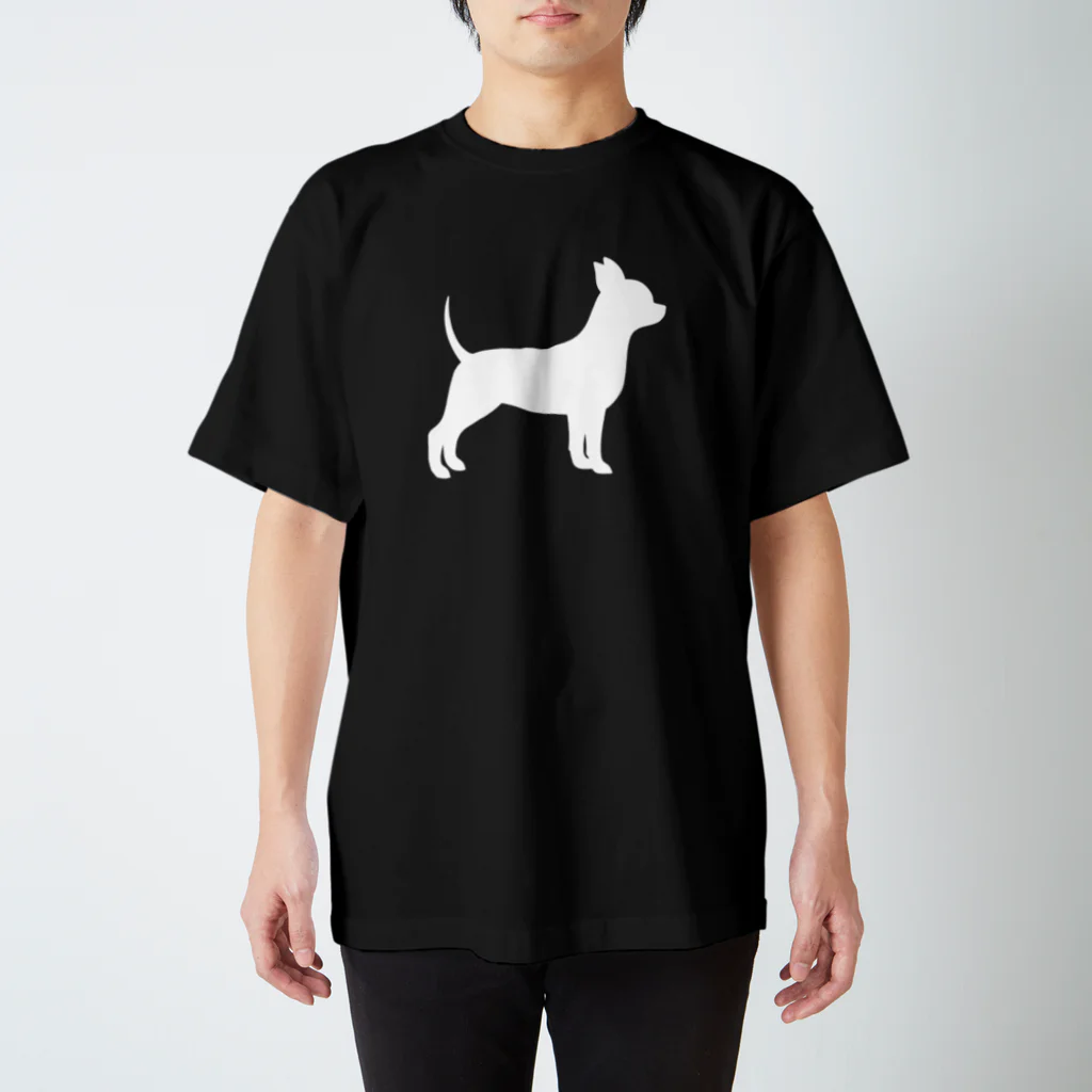 MonoChromeの003 チワワ -White- Regular Fit T-Shirt