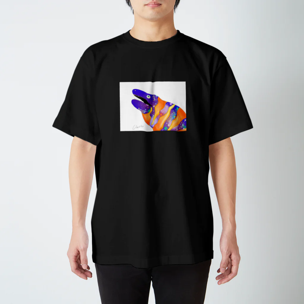 amamoの夜の海のウツボ スタンダードTシャツ