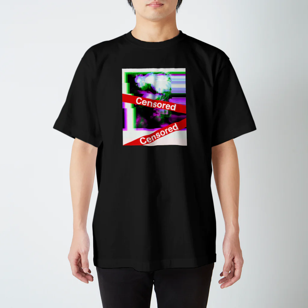 Noris a.k.a. DJ TSARのアレやコレやのCensored Glitch Art スタンダードTシャツ