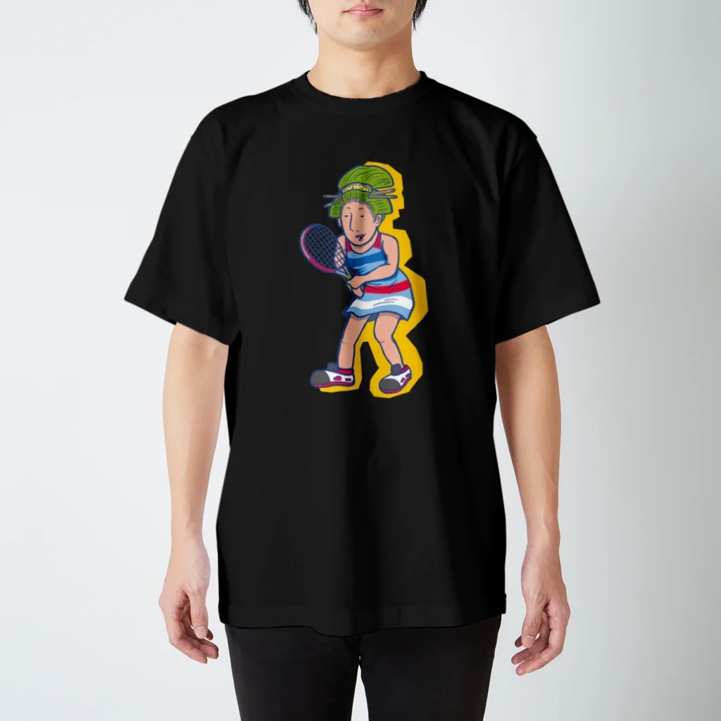 Oedo CollectionのTennis Player Girl／濃色Tシャツ Regular Fit T-Shirt