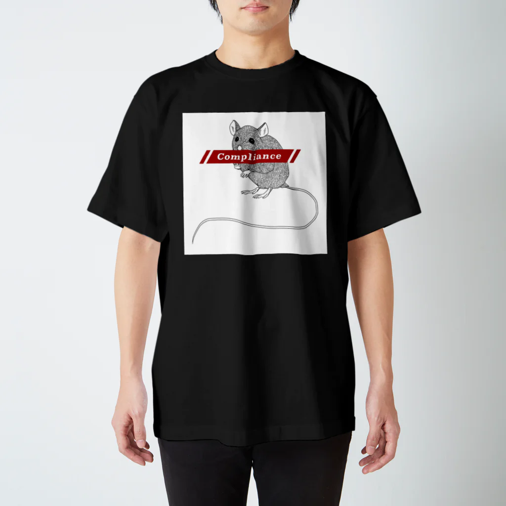 CARPE DIEMのファッ×ンラット 白枠 スタンダードTシャツ