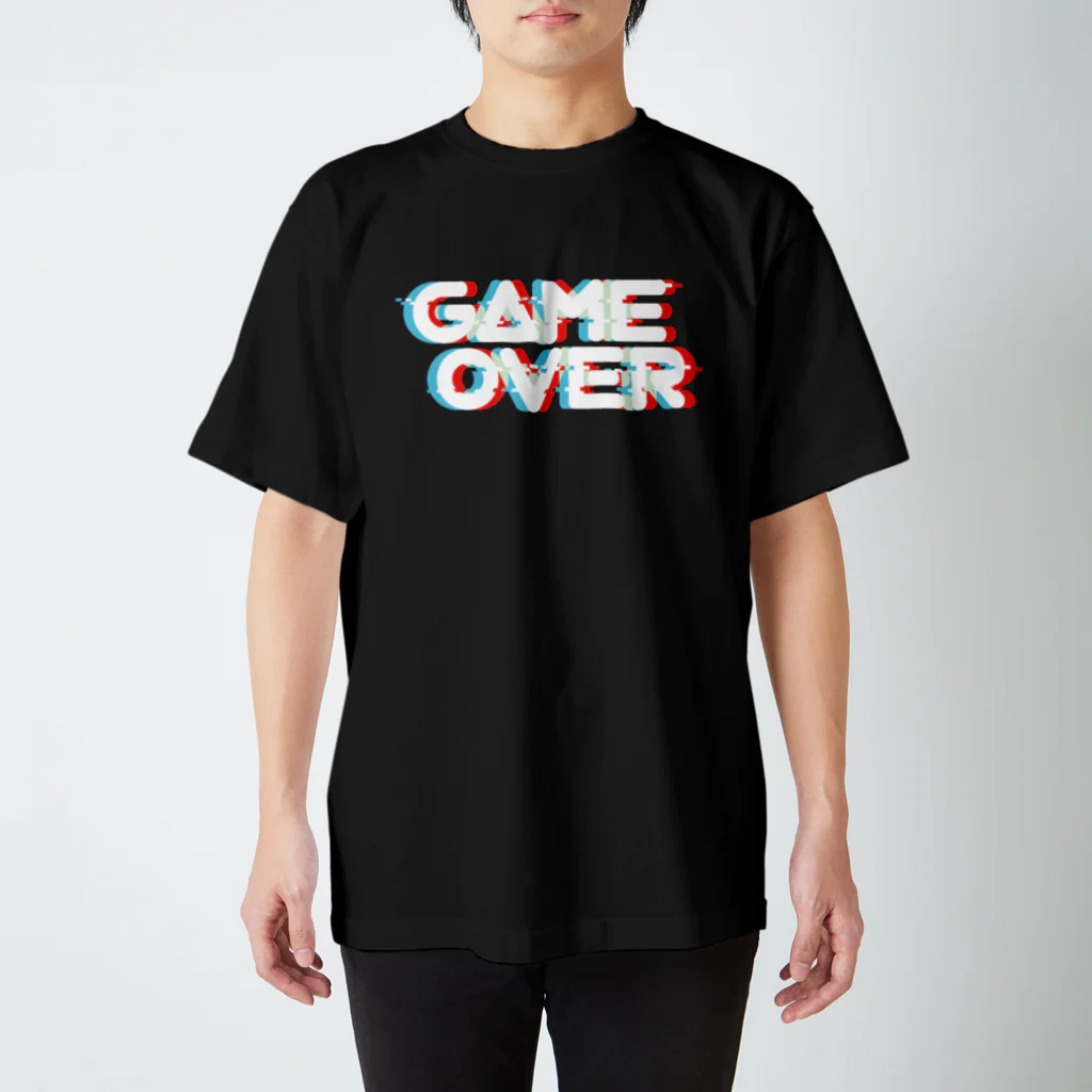 七菜商店のゲームオーバー赤×青 スタンダードTシャツ