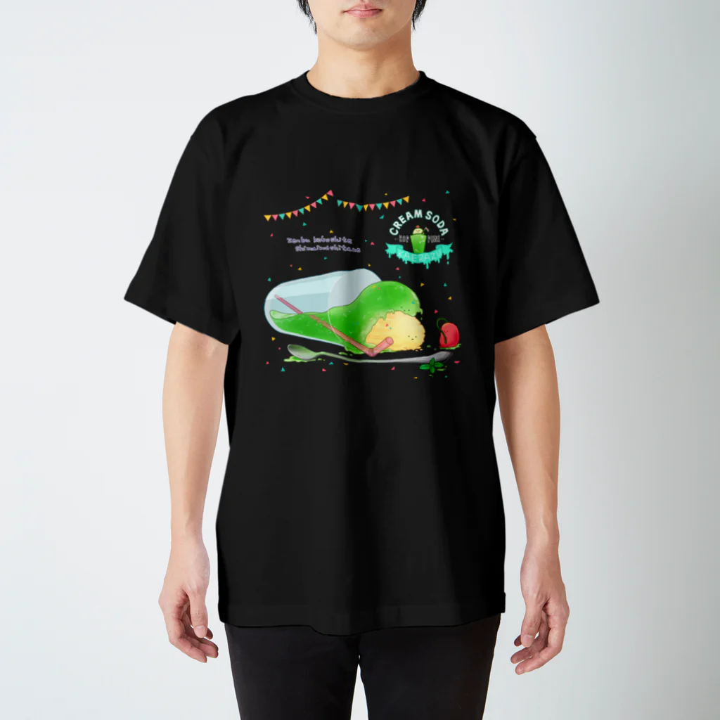 木寸E日のクリームソーダ コップに返らず スタンダードTシャツ