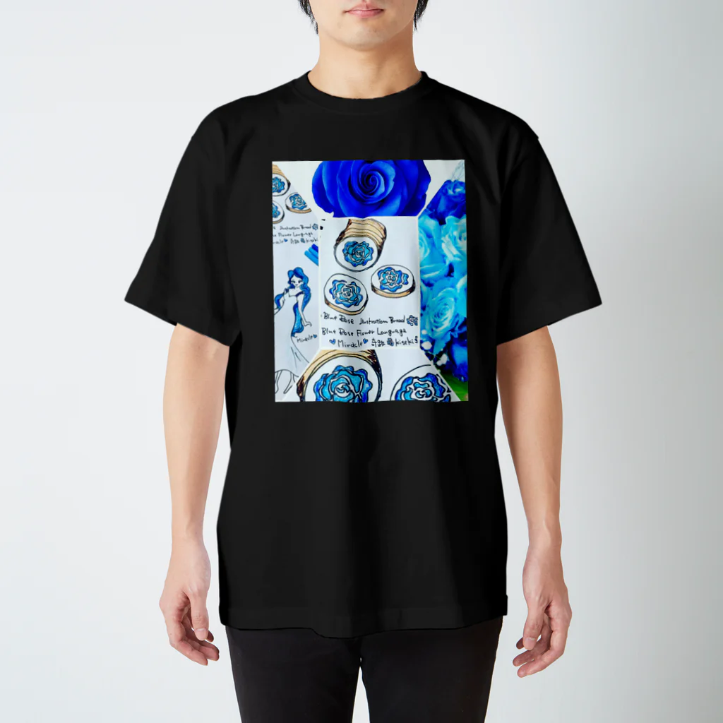 お台場ローズベイデザインのブルーミラクルローズ スタンダードTシャツ