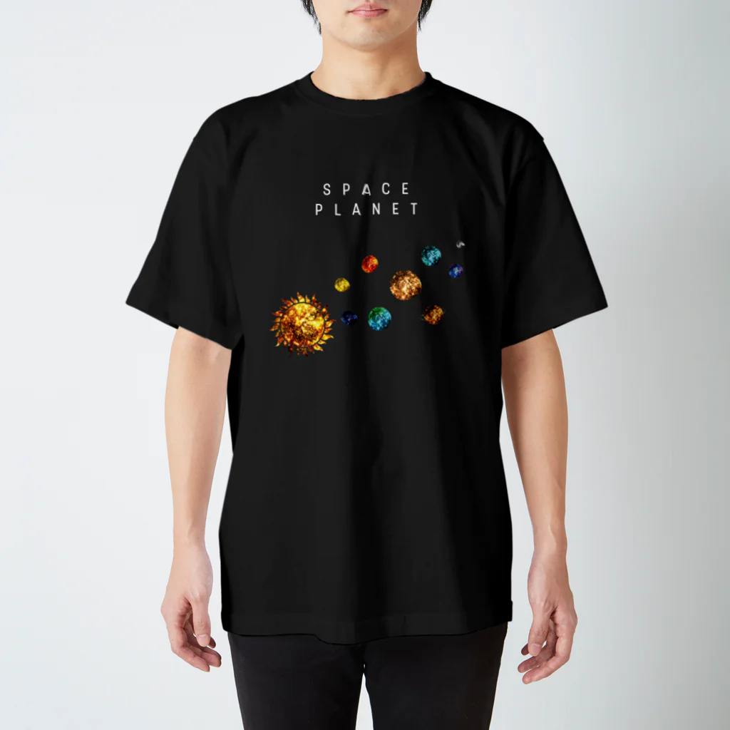 cranes designのSPACE PLANET 宇宙惑星2 スタンダードTシャツ