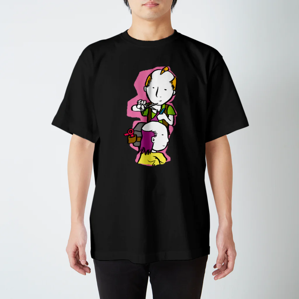 Oedo CollectionのBeautician Boy／濃色Tシャツ スタンダードTシャツ