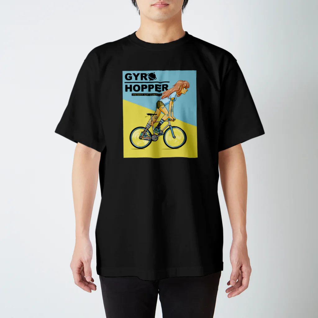 nidan-illustrationのGYRO HOPPER (inked fixie girl) スタンダードTシャツ