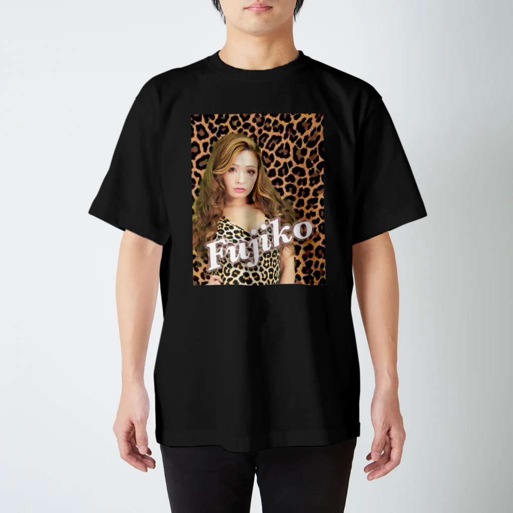 Fuzy's shopのFuzy'sgoods.ヒョウ柄 Regular Fit T-Shirt