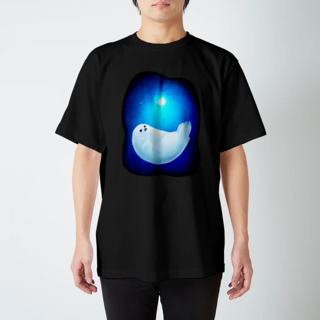 Phocaの海の中の星とあざらし スタンダードTシャツ