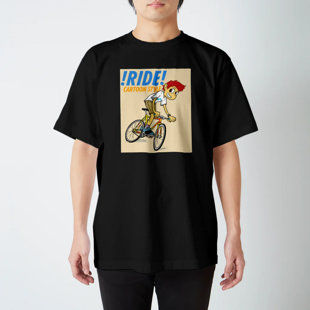 nidan-illustrationの!RIDE! (CARTOON STYLE) スタンダードTシャツ