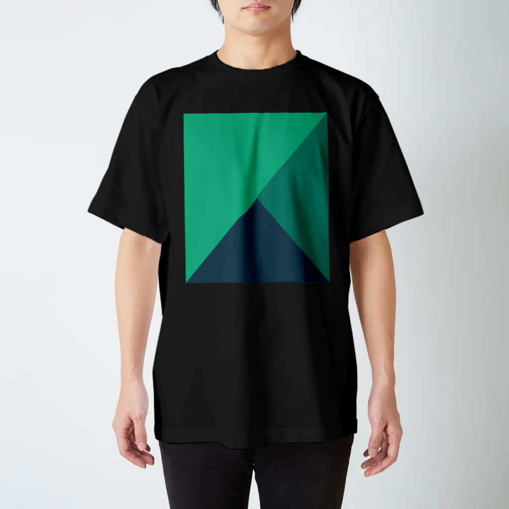 ペパボテックショップのComposition in Green, Green, and Green (Dark Mode) Regular Fit T-Shirt