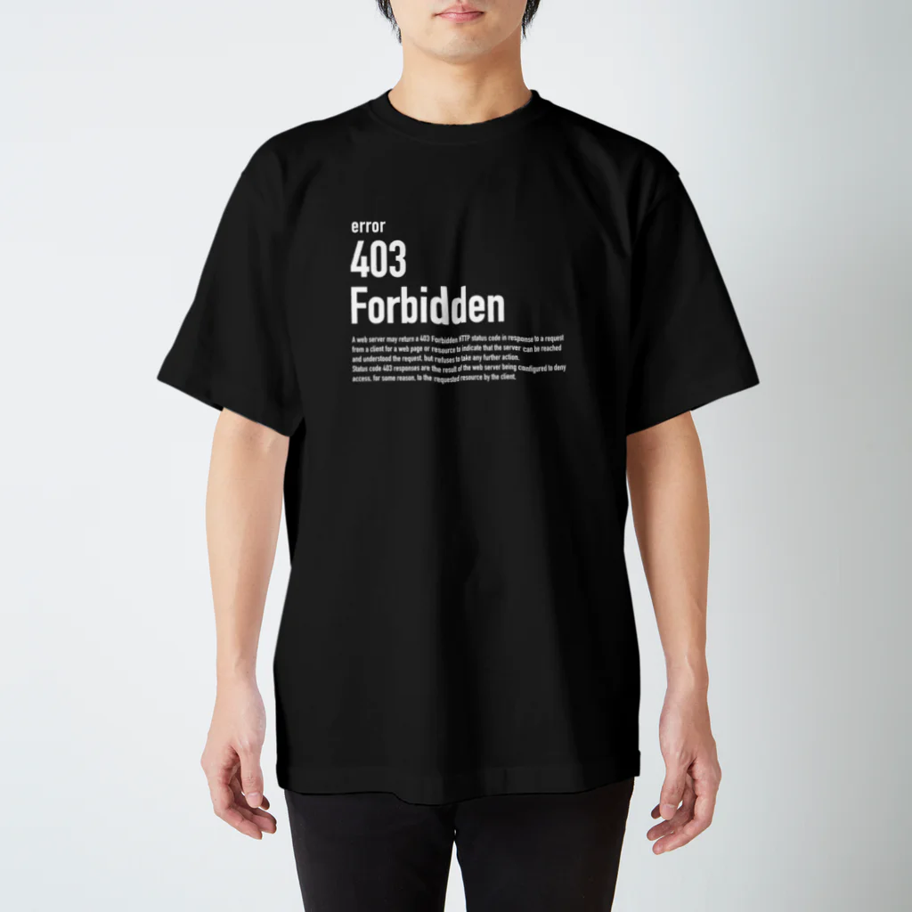 kengochiの403 Forbidden（白文字） Regular Fit T-Shirt