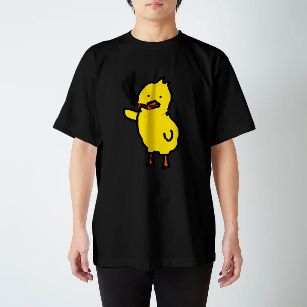 唐揚げタバコッコのやさぐれひよこ　タバコッコ スタンダードTシャツ