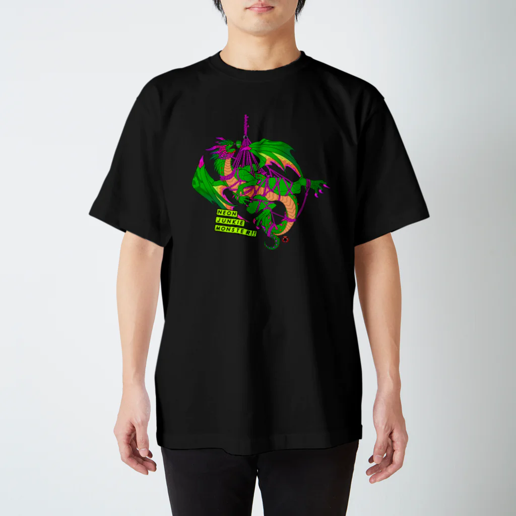 BA666の吊り緊縛ドラゴン：ネオン スタンダードTシャツ