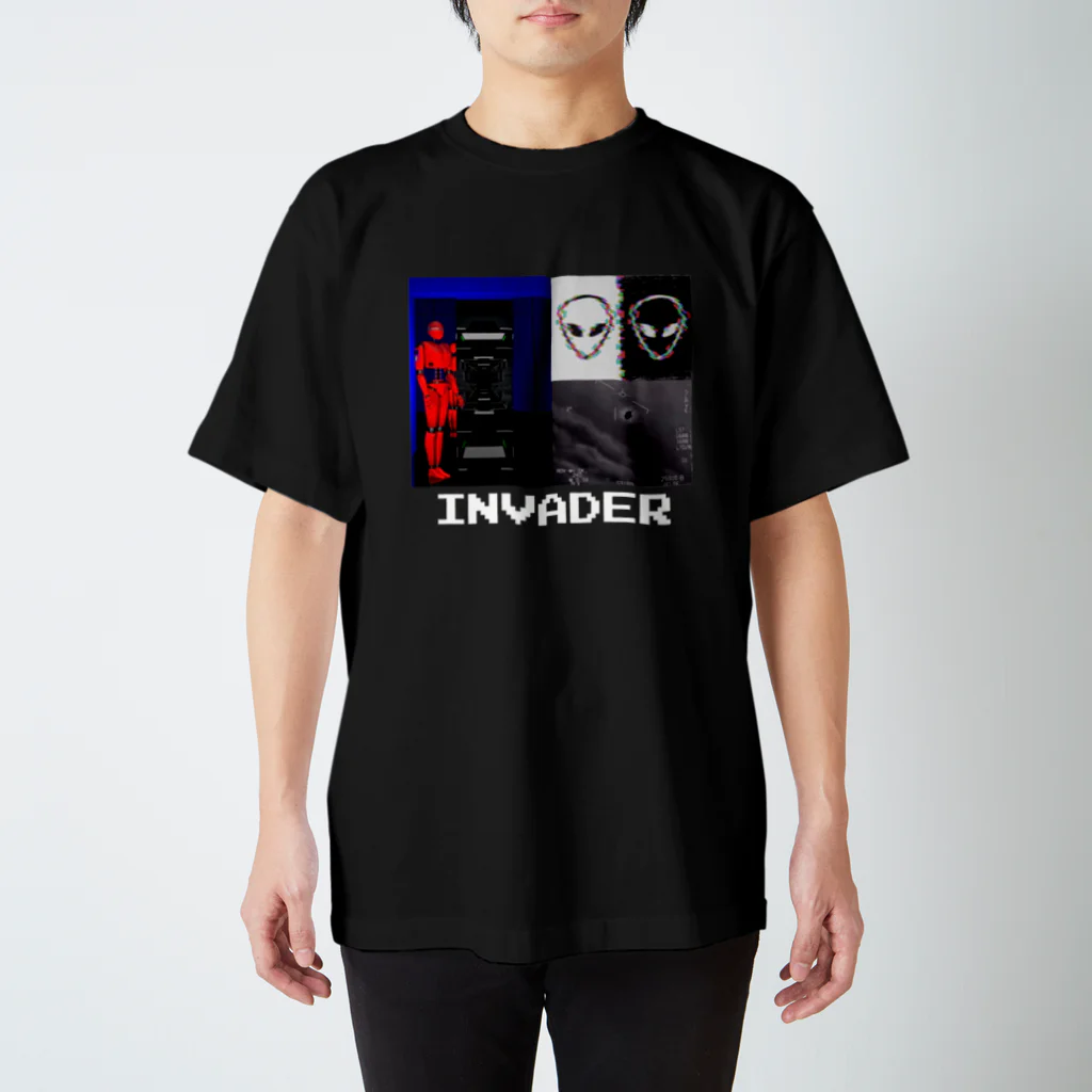 INVADERの□● / Tシャツ (黒) Regular Fit T-Shirt