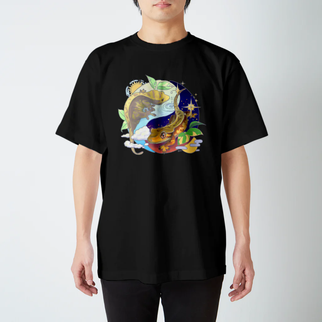 檸檬飴のクレステッドゲッコーの陰陽魚 Regular Fit T-Shirt