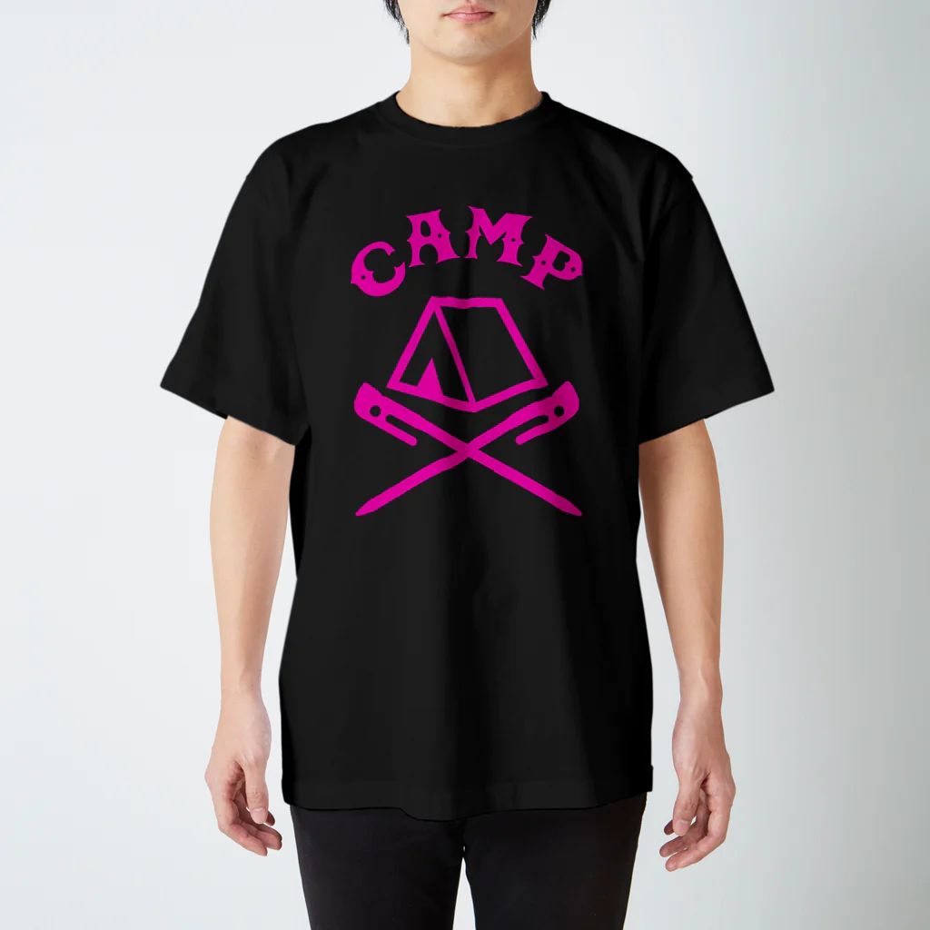 CAMPUNKのCAMP(ピンク) スタンダードTシャツ