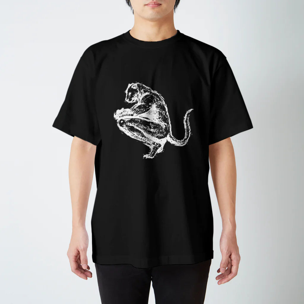 無真獣73号の誇り高き獣人の服・暗色向け スタンダードTシャツ