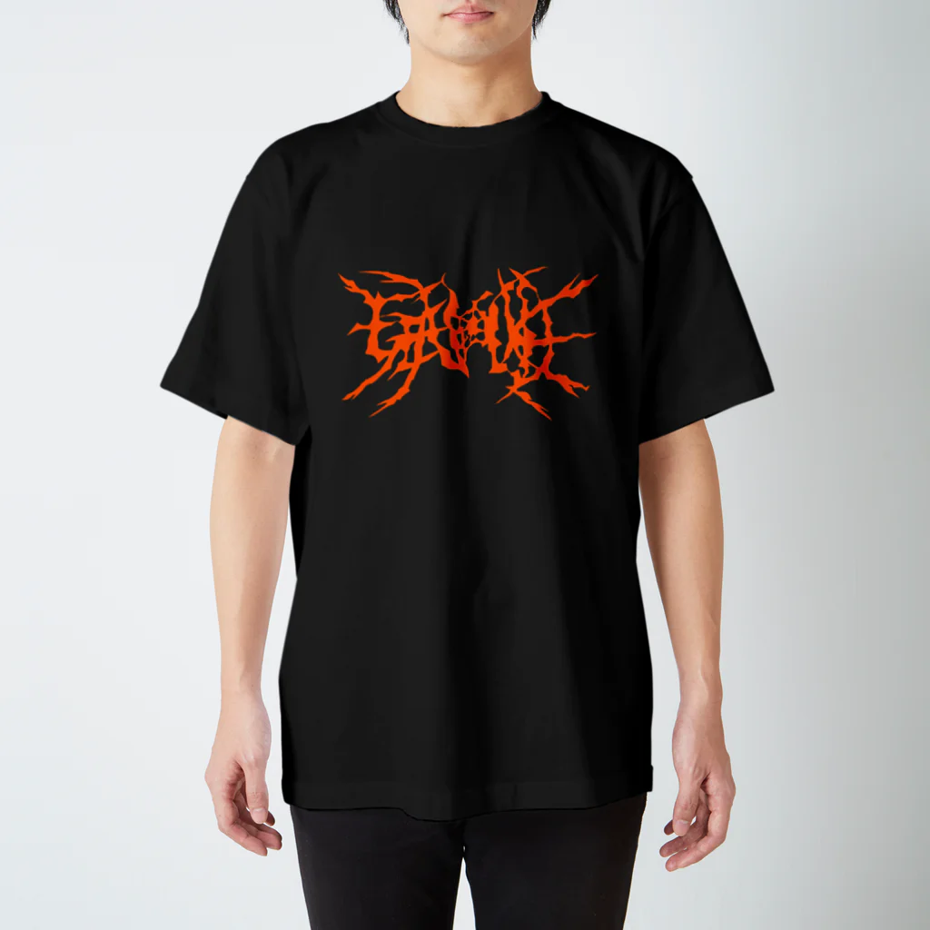 HachijuhachiのGENOCIDE メタルロゴ　オレンジ Regular Fit T-Shirt