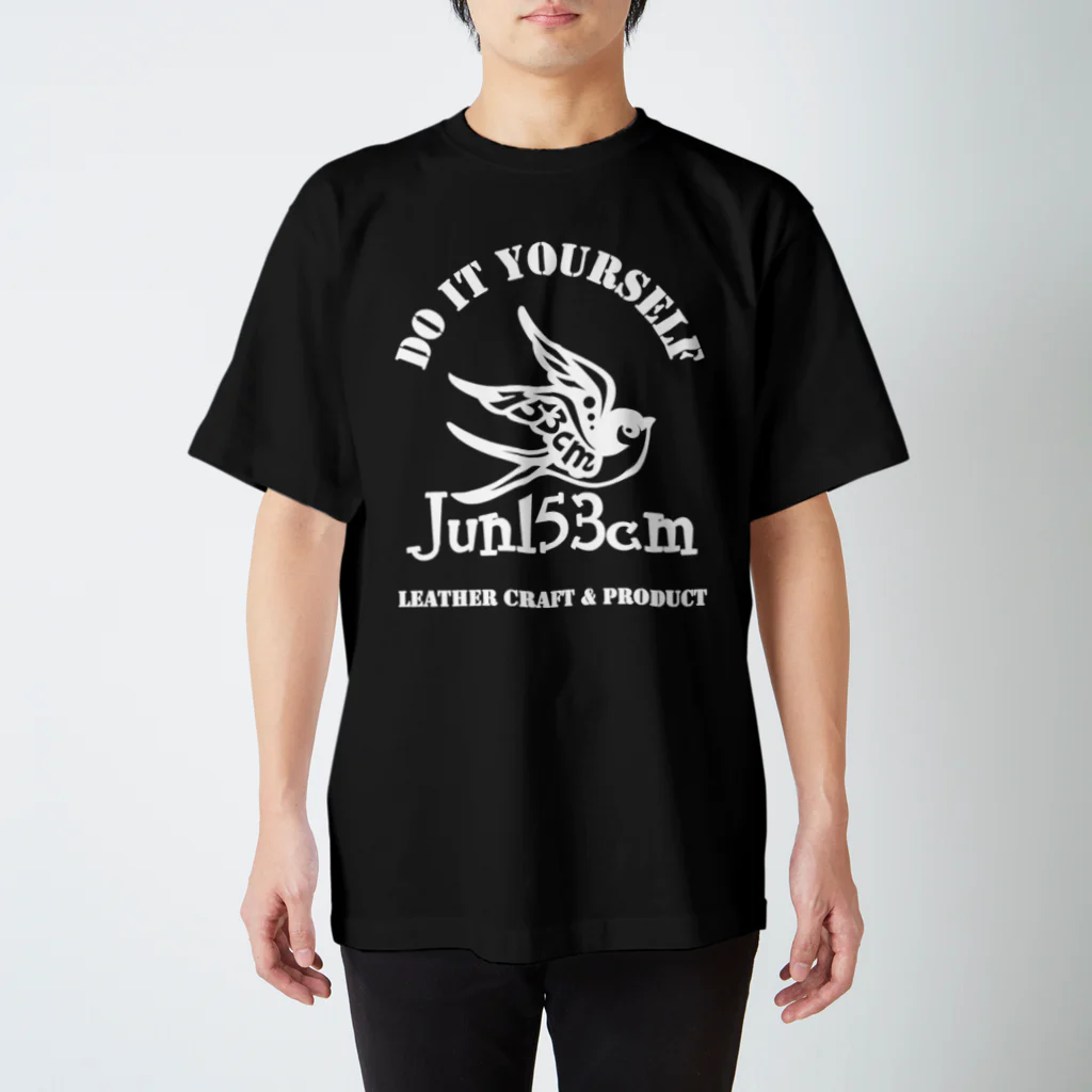 Jun153cmのJun153cm ツバメパーカー 白プリント スタンダードTシャツ